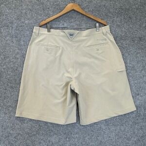 Columbia PFG Grander Marlin Offshore Shorts Mens 40 Khaki Performance Fishing
